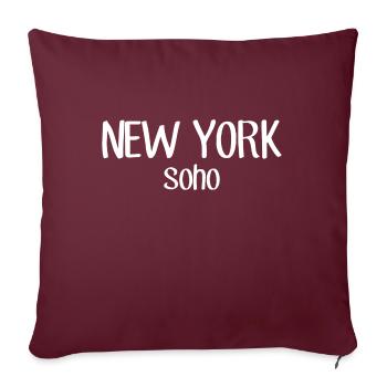 New York - Soho - USA - America - NYC - Sofa pillowcase 17,3'' x 17,3'' (45 x 45 cm) - burgundy - Front
