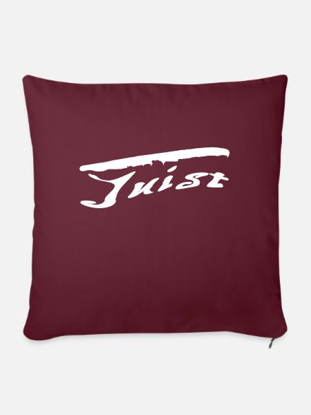 Juist Tatto - Sofakissenbezug 45 x 45 cm - Burgunderrot
