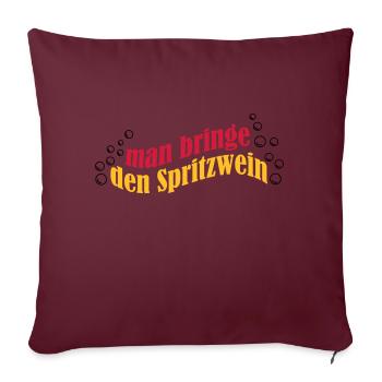 Spritzwein - Sofakissenbezug 45 x 45 cm - Burgunderrot - Vorne