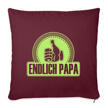 Enfin les pouces comme ça Papa up - Housse de coussin décorative 45 x 45 cm - bordeaux - Devant