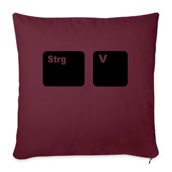Strg V Copy and Paste Vater und Sohn Partner Shi - Sofakissenbezug 45 x 45 cm - Burgunderrot - Vorne