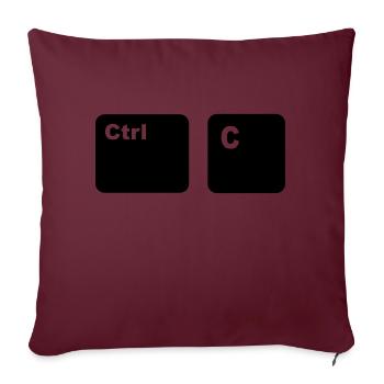 Ctrl C Copy and Paste Father and Son Partner Shi - Sofakissenbezug 45 x 45 cm - Burgunderrot - Vorne