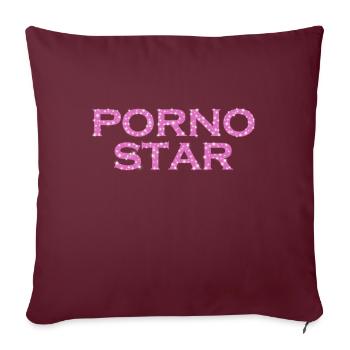 Sexy Porn Star - Housse de coussin décorative 45 x 45 cm - bordeaux - Devant