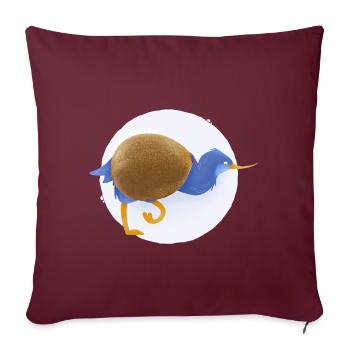 kiwi - Housse de coussin décorative 45 x 45 cm - bordeaux - Devant