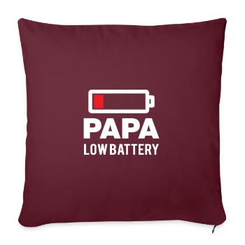 Papa papa cadeau fête des pères anniversaire de noel - Housse de coussin décorative 45 x 45 cm - bordeaux - Devant