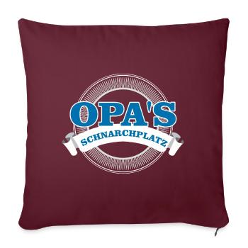 Oreiller ronflement de grand-père pour grand-père - Housse de coussin décorative 45 x 45 cm - bordeaux - Devant