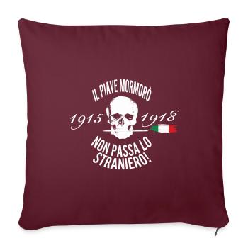 Piave, rivière sacrée pour la patrie (version noire) - Housse de coussin décorative 45 x 45 cm - bordeaux - Devant