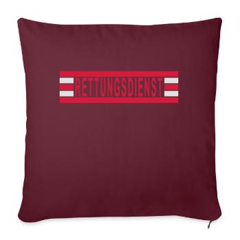 Rettungsdienst - Sofakissenbezug 45 x 45 cm - Burgunderrot - Vorne