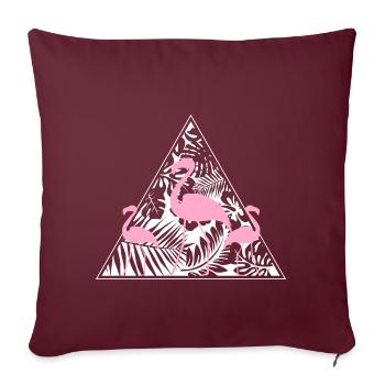Flamingo - Housse de coussin décorative 45 x 45 cm - bordeaux - Devant