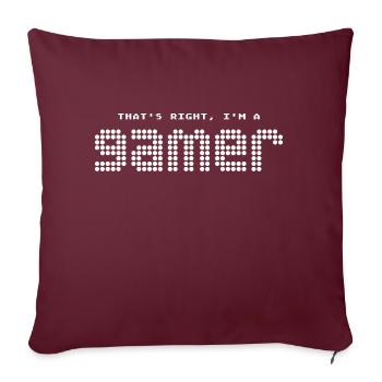 Ich bin ein GAMER - Sofakissenbezug 45 x 45 cm - Burgunderrot - Vorne