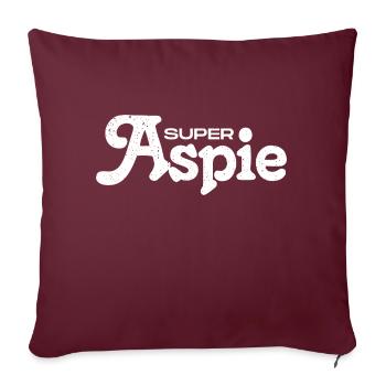 Syndrome d’Aspie Asperger - Housse de coussin décorative 45 x 45 cm - bordeaux - Devant