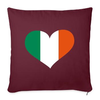Irland Herz; Heart Ireland - Housse de coussin décorative 45 x 45 cm - bordeaux - Devant