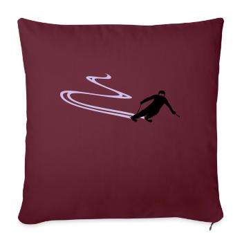 Sport - Skifahrer - Sofakissenbezug 45 x 45 cm - Burgunderrot - Vorne