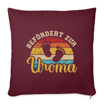 Uroma - Sofakissenbezug 45 x 45 cm - Burgunderrot - Vorne