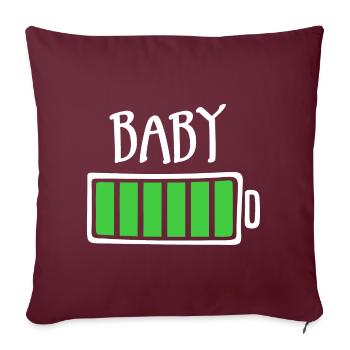 Out of Batteries - Baby (dark) - Sofa pillowcase 17,3'' x 17,3'' (45 x 45 cm) - burgundy - Front