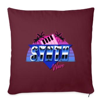 Synthwave - Sofakissenbezug 45 x 45 cm - Burgunderrot - Vorne