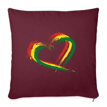 Bolivie - Housse de coussin décorative 45 x 45 cm - bordeaux - Devant