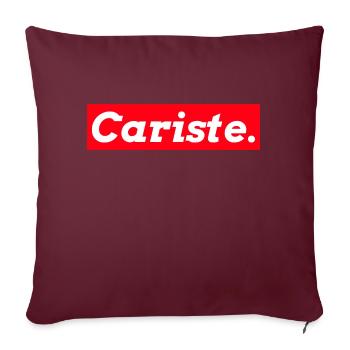 cariste rectangle rouge - Housse de coussin décorative 45 x 45 cm - bordeaux - Devant