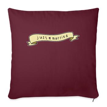 Just Married - Sofakissenbezug 45 x 45 cm - Burgunderrot - Vorne