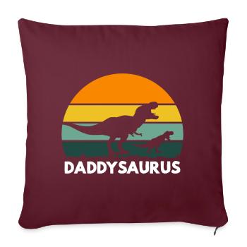 Dinosaurs Tyrannosaurus Rex T-Rex - Housse de coussin décorative 45 x 45 cm - bordeaux - Devant