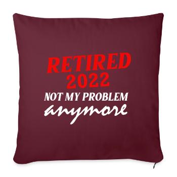 Retraité 2022 Pension de retraité Retraité - Housse de coussin décorative 45 x 45 cm - bordeaux - Devant