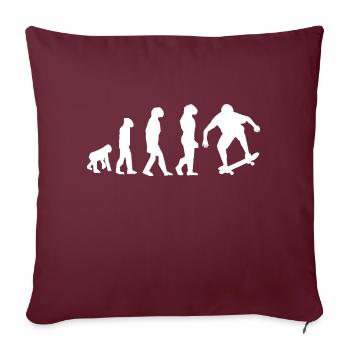 Skate-Evolution - Sofakissenbezug 45 x 45 cm - Burgunderrot - Vorne