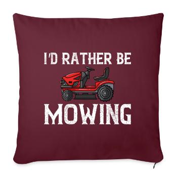 Tondeuse à gazon Drôle tracteur de tonte de pelouse - Housse de coussin décorative 45 x 45 cm - bordeaux - Devant