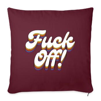 Fuck Off! - Sofakissenbezug 45 x 45 cm - Burgunderrot - Vorne