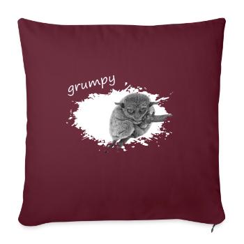grumpy monkey Tarsier Maki - Sofakissenbezug 45 x 45 cm - Burgunderrot - Vorne