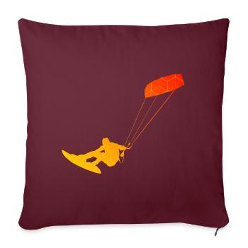 Kitesurf Femme Kitesurf Kitesurf Hommes Kitesurfer - Housse de coussin décorative 45 x 45 cm - bordeaux - Devant