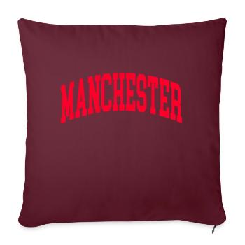 manchester - Sofakissenbezug 45 x 45 cm - Burgunderrot - Vorne