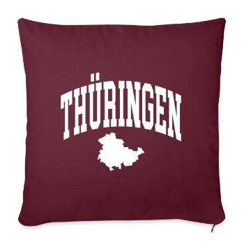 Thüringen - Sofakissenbezug 45 x 45 cm - Burgunderrot - Vorne