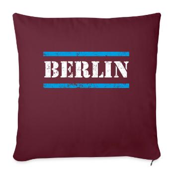 Berlin Vintage - Housse de coussin décorative 45 x 45 cm - bordeaux - Devant