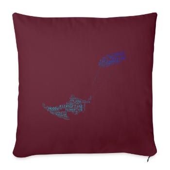 Kitesurf Femmes Kitesurf Kite Kitesurfer - Housse de coussin décorative 45 x 45 cm - bordeaux - Devant
