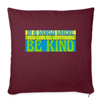 Vous pouvez être gentil - Housse de coussin décorative 45 x 45 cm - bordeaux - Devant
