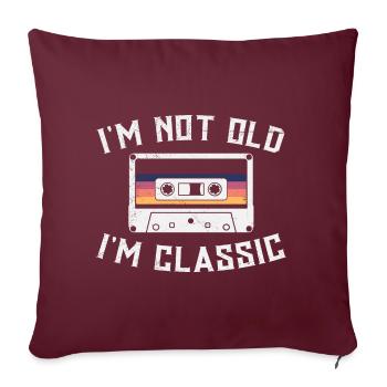 80s 90s Music Cassette Mixtape Funny - Housse de coussin décorative 45 x 45 cm - bordeaux - Devant
