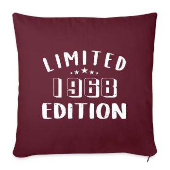 Anniversaire 1968 Edition Limitée 1968 - Housse de coussin décorative 45 x 45 cm - bordeaux - Devant
