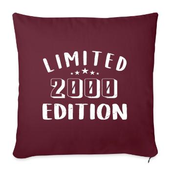 Anniversaire 2000 Edition Limitée 2000 - Housse de coussin décorative 45 x 45 cm - bordeaux - Devant