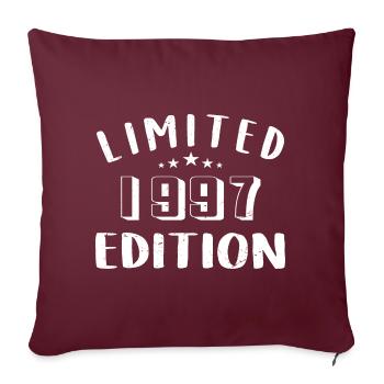 Anniversaire 1997 Edition Limitée 1997 - Housse de coussin décorative 45 x 45 cm - bordeaux - Devant