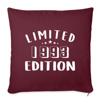 Anniversaire 1993 Edition Limitée 1993 - Housse de coussin décorative 45 x 45 cm - bordeaux - Devant
