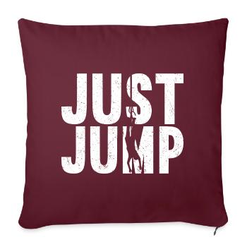 Bungee-Sprung Bungee-Jumping - Sofakissenbezug 45 x 45 cm - Burgunderrot - Vorne