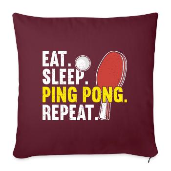 Ping Pong Table Tennis Ping-Pong - Housse de coussin décorative 45 x 45 cm - bordeaux - Devant