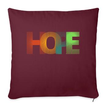 ESPOIR | ESPOIR | Imprimer - Housse de coussin décorative 45 x 45 cm - bordeaux - Devant
