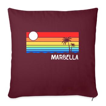 Marbella Andalousie Espagne Costa del Sol Idée - Housse de coussin décorative 45 x 45 cm - bordeaux - Devant