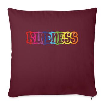 design original kindness - Housse de coussin décorative 45 x 45 cm - bordeaux - Devant