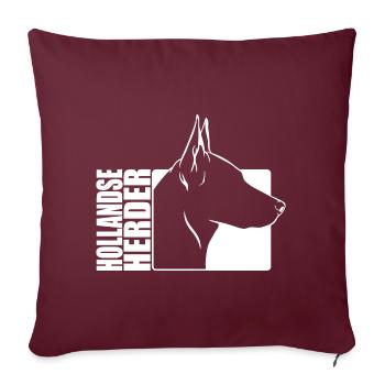 Hollandse Herder Profil Chiens Chien Wilsigns - Housse de coussin décorative 45 x 45 cm - bordeaux - Devant