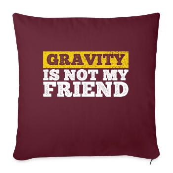 Blessure gravitationnelle Fracture Os Échec Post-Chirurgie Bâillon - Housse de coussin décorative 45 x 45 cm - bordeaux - Devant