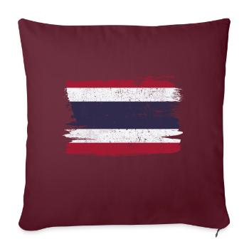 Thailand Flagge Flagge Frieden Vintage - Sofakissenbezug 45 x 45 cm - Burgunderrot - Vorne
