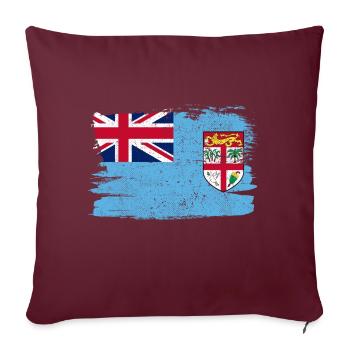 Fidschi Flagge Flagge Frieden Vintage - Sofakissenbezug 45 x 45 cm - Burgunderrot - Vorne