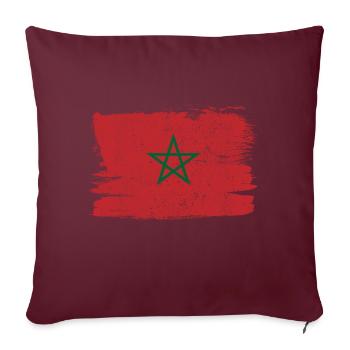 Marokko Flagge Flagge Frieden Vintage - Sofakissenbezug 45 x 45 cm - Burgunderrot - Vorne